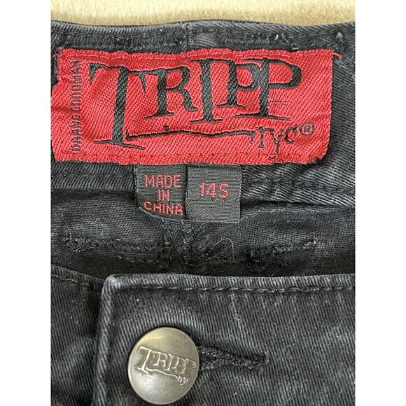 Tripp Nyc Jeans Womens 14S Black‎ Curve T Back Skinny 5 Pocket Zip Fly Denim - Picture 4 of 13
